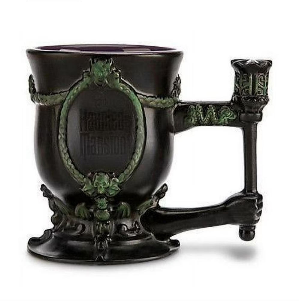 Disney Haunted Mansion Black And Green Dimensional Sculped Mug